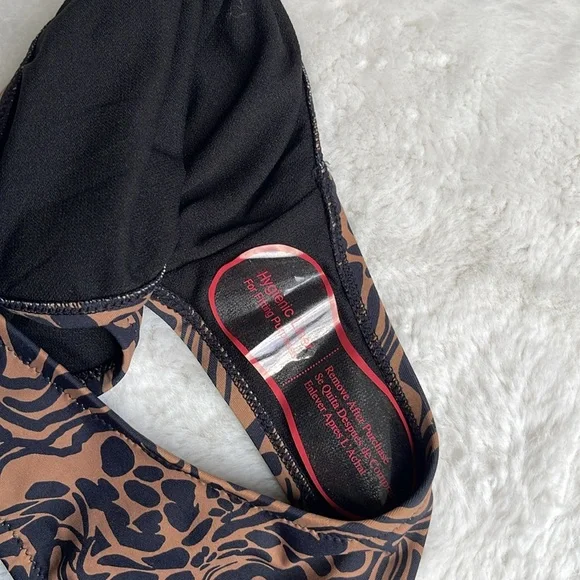 Johnny Was tan zebra hipster swim bottom